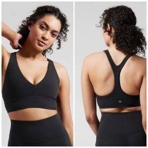 NWOT Athleta Transcend Plunge Bra Black